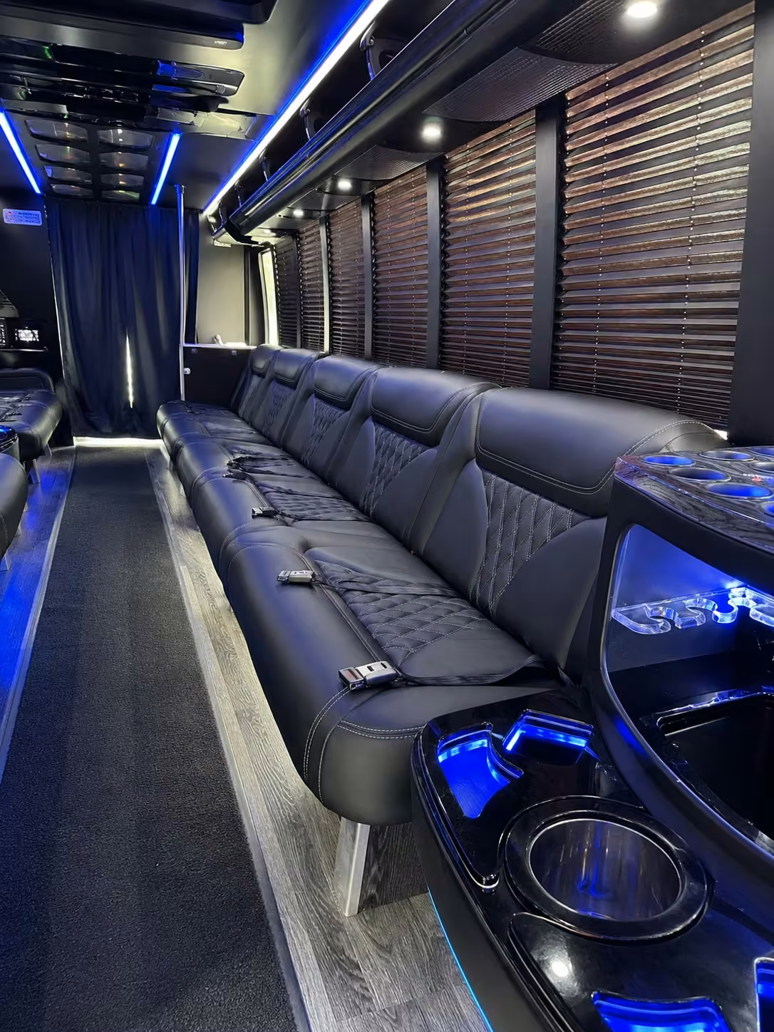 25 passenger party bus interior